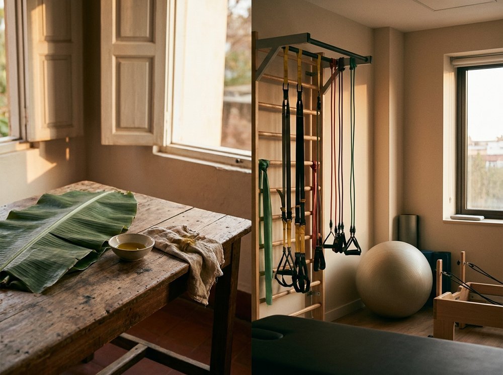 Notes and a cup of salabat on a wooden table